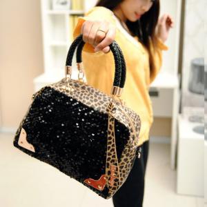 Cool Leopard Sequins Handbag &..