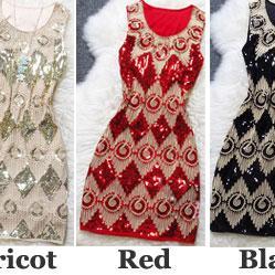 Diamond Pattern Flashy Dress