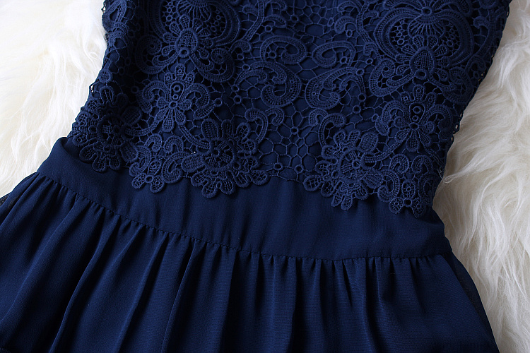 Dark Blue Lace Dress on Luulla