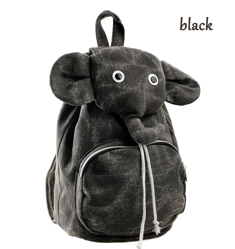 Cartoon Elephant Cute Canvas Fashion Backpack on Luulla