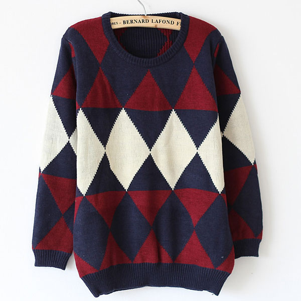 Matching Thick College Style Sweater on Luulla