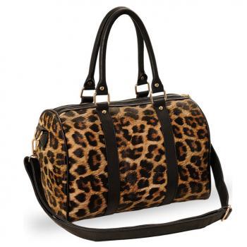 Apollymi Studded Leopard Shoulder Bag